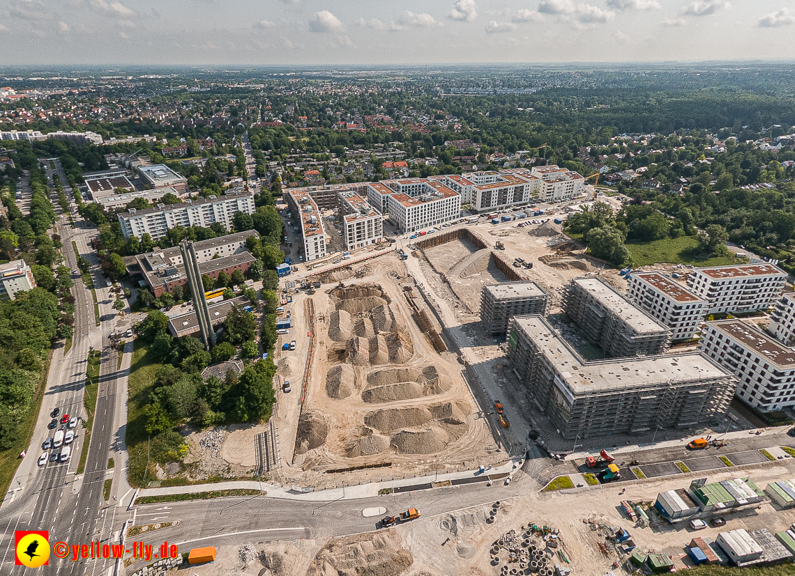 07.06.2023 - Aktuelle Luftbilder aus dem Alexisquartier und Pandion Verde in Neuperlach in München